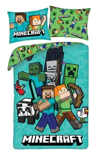 Pościel dziecięca Minecraft 140 x 200 mikrofibra Halantex stev creeper alex - Pościel dla dzieci - miniaturka - grafika 1