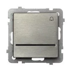 Ospel Sonata stal inox łącznik dzwonkowy ŁP-6RMS/m/37 ŁP-6RMS/m/37 - Wyłączniki światła i elektryczne - miniaturka - grafika 1