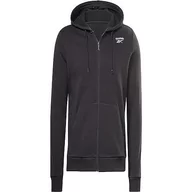 Bluzy męskie - Reebok Męska bluza z kapturem z lewej klatki piersiowej, czarna, XS, Czarny, XS - miniaturka - grafika 1