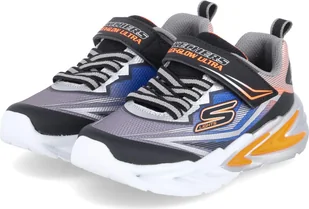 Skechers S LIGHTS niskie trampki chłopięce FLEX GLOW ULTRA szary materiał syntetyczny rozmiar: 33 - Buty dla chłopców - miniaturka - grafika 1