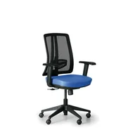 Fotele i krzesła biurowe - B2B Partner Krzesło biurowe Human, czarny/niebieski X1-03S-1/NT-01,B-16 - miniaturka - grafika 1