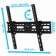 Uchwyty do telewizora - UCHWYT DO TELEWIZORA 32 CALE ścienny na ścianę MOCNY do 30kg regulowany TV - miniaturka - grafika 1