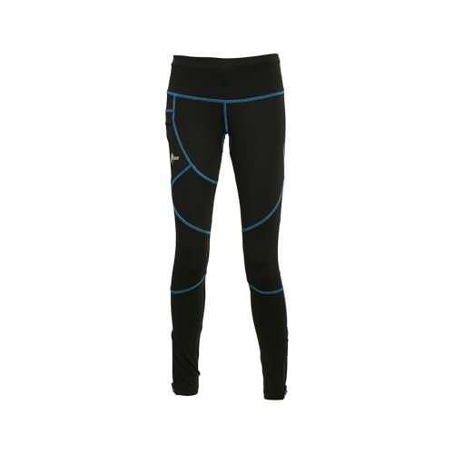 ANDE W16040-P590 damskie spodnie sportowe czarno-niebieskie klejnot