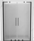 Ścianki i drzwi prysznicowe - Mexen Velar L Duo drzwi prysznicowe rozsuwane 150 cm, szron, czarne - 871-150-003-32-70 - miniaturka - grafika 1