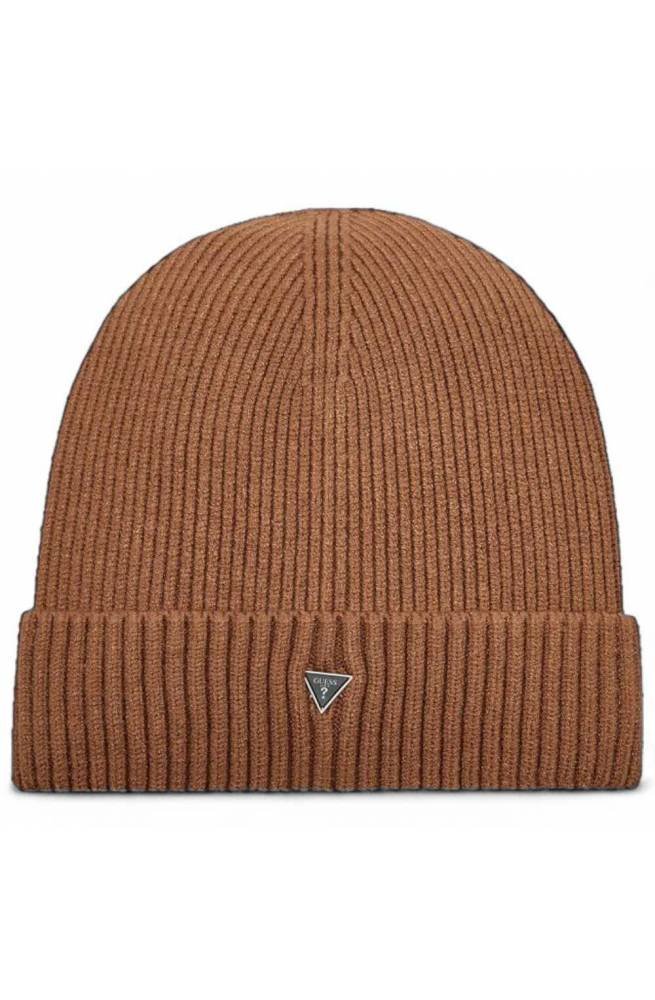 Czapka unisex guess Cappello MITO BEANIE Cappello L brązowy
