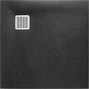 Brodziki prysznicowe - Roca Terran brodzik 100 cm kwadratowy kompozyt Stonex czarny AP1033E83E801400 - miniaturka - grafika 1