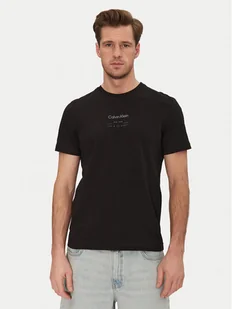 Calvin Klein T-Shirt Editorial Logo K10K114172 Czarny Regular Fit - Koszulki męskie - miniaturka - grafika 1