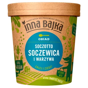 Inna Bajka | Aybioo Sp. z o.o. ul. Poznańska 16 lo Inna Bajka | Aybioo Sp z o.o ul Poznańska 16 lo Soczotto soczewica i warzywa 70 g Inna Bajka M00-4364-7609A - Szybkie dania obiadowe - miniaturka - grafika 1