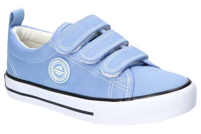 AMERICAN CLUB LH85 PRZEWIEWNE TRAMPKI TENISÓWKI NA RZEPY DZIECIĘCE BLUE 35