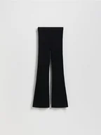 Swetry dla dziewczynek - Reserved - Legginsy flare - czarny - miniaturka - grafika 1