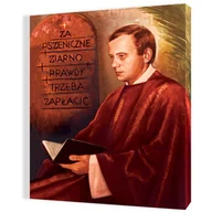 Ikony i obrazy sakralne - Obraz religijny na płótnie Błogosławiony Ksiądz Jerzy Popiełuszko - miniaturka - grafika 1