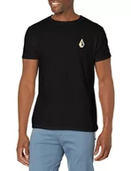 Koszulki męskie - Volcom Męski T-shirt Blaquedout Ss Tee, czarny, L - miniaturka - grafika 1