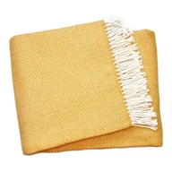 Koce - Żółty pled z domieszką bawełny Euromant Skyline, 140x180 cm - miniaturka - grafika 1