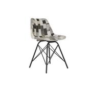 Krzesła - Emaga Krzesło do Jadalni DKD Home Decor Czarny Metal Skóra (45.5 x 52 x 79 cm) - miniaturka - grafika 1