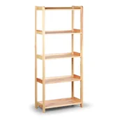 Szafy i regały magazynowe - B2B Partner Drewniany regał, 5 półek, 1660x680x335 mm 11032 - miniaturka - grafika 1