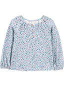 Kaftaniki dla niemowląt - carter's Bluzka w kolorze błękitnym - miniaturka - grafika 1