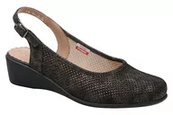 Czółenka - Czółenka Sandały AXEL Comfort 1512 Pyton Czarno Złoty na haluksy Kosela Medic 9512 - miniaturka - grafika 1