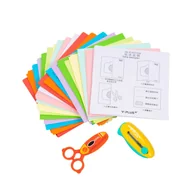 Szkolne artykuły papiernicze - Zestaw Kolorowych Karteczek Z Nożyczkami, Y-Plus - miniaturka - grafika 1