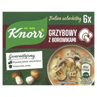 Buliony i przyprawy w kostkach - Knorr Bulion grzybowy na borowikach leśnych 6 x 10 g - miniaturka - grafika 1