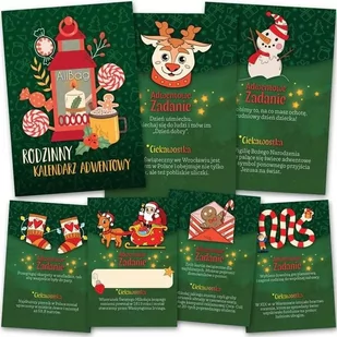 Kalendarz adwentowy KARTY 30szt. CIEKAWE ZADANIA - Ozdoby bożonarodzeniowe - miniaturka - grafika 1