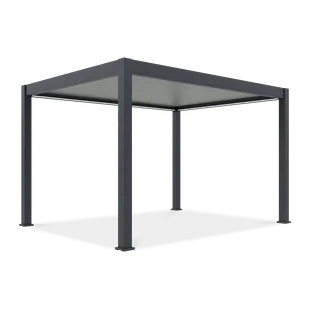 Pergola elektryczna tarasowa DELUXE PRO AUTOMATIC 3x4 z oświetleniem LED, Anthracite/Light Grey - Gutroof - Kratki i pergole - miniaturka - grafika 1