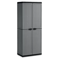 Skrzynie ogrodowe - Kiss KIS szafka z tworzywa sztucznego "Jolly" wysokiej, 1 sztuki, ciemnoszare/czarne, 9732000 0444 01 9732000 0444 01 - miniaturka - grafika 1