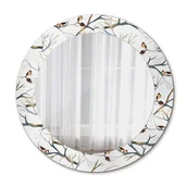 Lustra - Lustro do Łazienki Wróbelki ptaki gałęzie 60cm - miniaturka - grafika 1