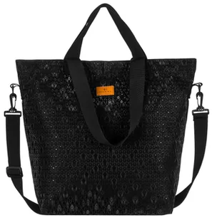 Torba Torebka Shopper Na Ramię Damska Na Zakupy Z Paskiem Zakupowa Rovicky Czarna - Torebki damskie - miniaturka - grafika 1