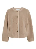 Kurtki damskie - Vila Kurtka pluszowa "Vilyly" w kolorze beżowym - miniaturka - grafika 1