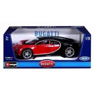 Samochody i pojazdy dla dzieci - Bburago Bugatti Chiron 1:18 czerwony - miniaturka - grafika 1