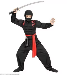 WIDMANN Ninja kostium dla chłopców, 128, czarny - Stroje karnawałowe - miniaturka - grafika 1
