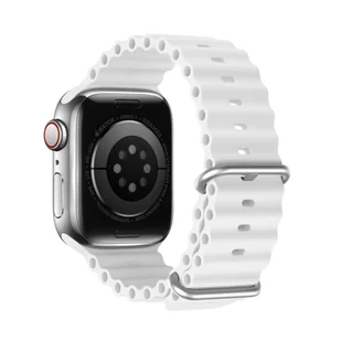 Dux Ducis Strap pasek Watch 8 / 7 / 6 / 5 / 4 / 3 / 2 / SE (41 / 40 / 38mm) silikonowa opaska bransoletka biały (OceanWave Version) - Akcesoria do smartwatchy - miniaturka - grafika 2