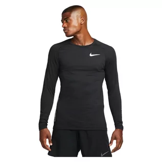 Koszulki męskie - Nike, Longsleeve treningowy męski NP TOP WARM LS CREW, DQ5448-010, Czarny, Rozmiar XL - grafika 1