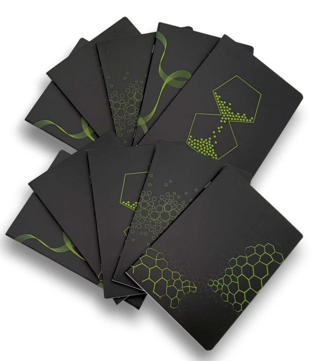 10 x ZESZYT A5 60 kartek kratka CYBER GREEN 8117