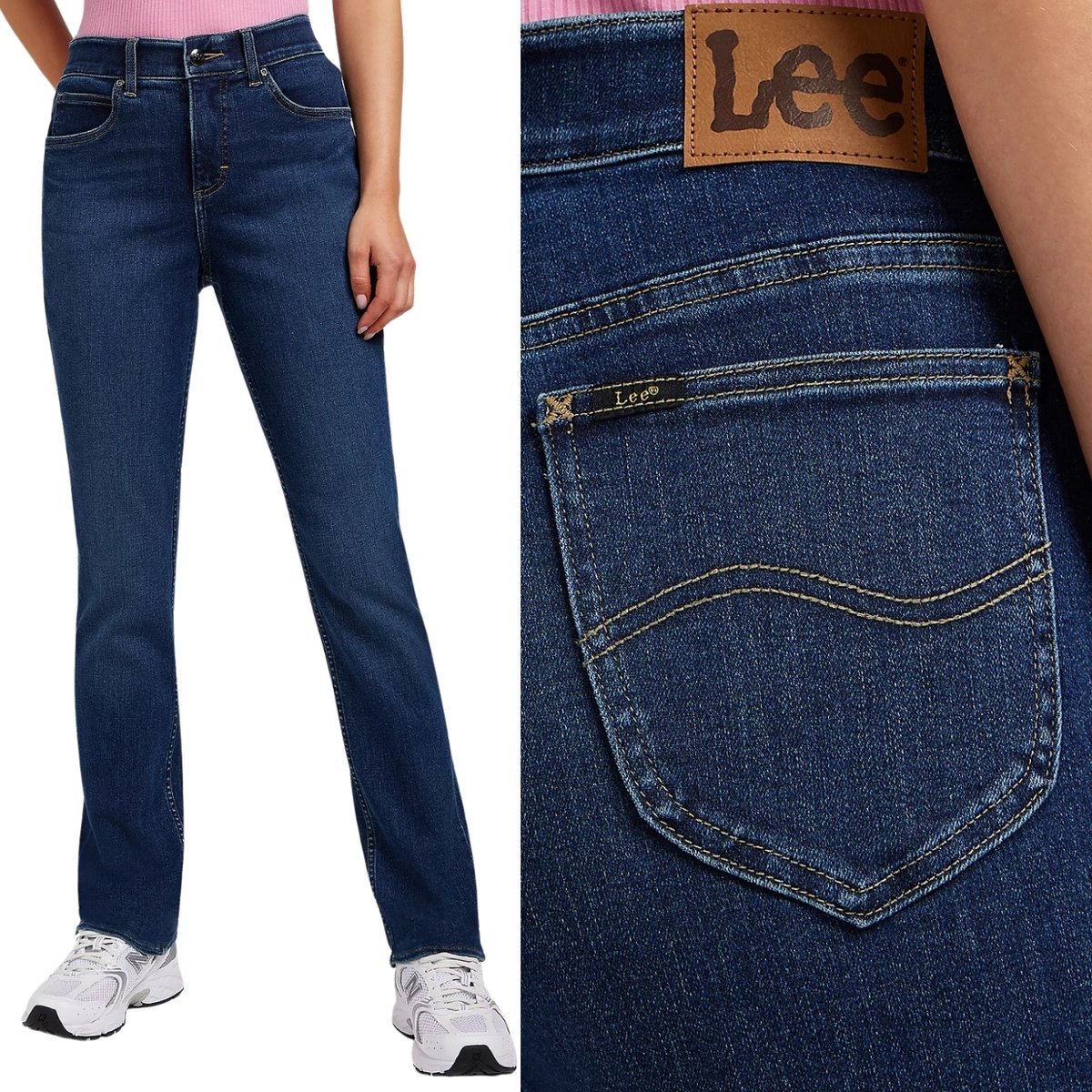 Lee ULC STRAIGHT DżINS wygodne proste damskie spodnie jeansowe W28 L31