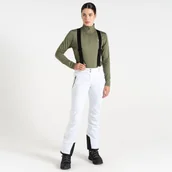 Spodnie narciarskie - Dare 2b Spodnie narciarskie damskie z membraną z szelkami Diminish Biały, Rozmiar: 46 - miniaturka - grafika 1