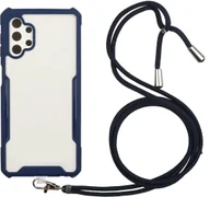 Etui i futerały do telefonów - Łańcuszek na telefon komórkowy do etui Samsung Etui na telefon komórkowy z paskiem Pokrowiec do zawieszenia na sznurku, Kolor:Niebieski, Wybierz model:Samsung Galaxy A52 5G - miniaturka - grafika 1