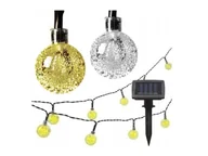 Lampy ogrodowe - Girlanda ogrodowa solarna 40 kulek LED/7,85 m czarna - miniaturka - grafika 1