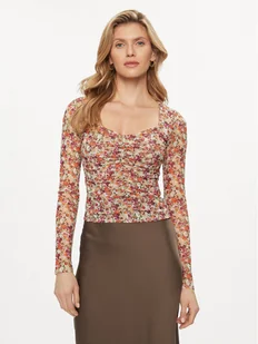 Guess Bluzka W4GP24 KBAH2 Kolorowy Slim Fit - Bluzki damskie - miniaturka - grafika 1