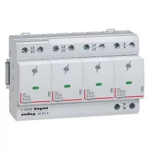 Legrand Ogranicznik przepięć 412283 B Typ 1 4P 25kA 350V AC 1,5kV - Inne akcesoria elektryczne - miniaturka - grafika 1