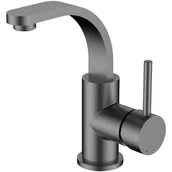 Baterie umywalkowe - Besco Decco II bateria umywalkowa stojąca grafit BU-DII-GR - miniaturka - grafika 1