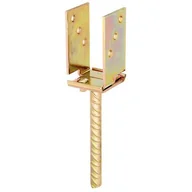 Kotwy - Wspornik słupa forma U stal żebrowana 71-131/5 - miniaturka - grafika 1