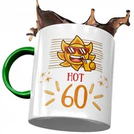 Kubki - Kubek Zielony na Urodziny 60 60te 60-te na Prezent z Nadrukiem ze Zdjęciem + Opakowanie na prezent (wzór 01) - miniaturka - grafika 1