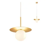 Lampy sufitowe - Redo 01-2727 - Żyrandol na lince PLATO 1xG9/10W/230V śr. 20 cm zl. - miniaturka - grafika 1