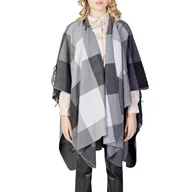 Kurtki damskie - ONLY Damskie ponczo Onlvivian Life Frill Cc Cardigan Sweater (opakowanie 30 szt.), Ciemnoszary melanż/szczegóły: sprawdzanie, jeden rozmiar - miniaturka - grafika 1