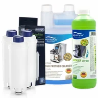 Akcesoria i części do ekspresów do kawy - Zestaw Do Delonghi, Filtr DLSC002 3szt, Aqualogis Latteo 1l,  Aqualogis Verde 750ml - miniaturka - grafika 1
