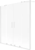 Parawany nawannowe - Mexen Velar Duo parawan nawannowy 2-skrzydłowy rozsuwany 160 x 150 cm, szron, biały - 896-160-000-32-20 - miniaturka - grafika 1