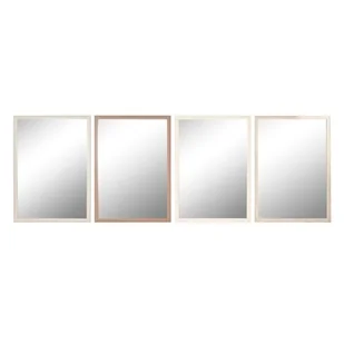 Home ESPRIT Lustro ścienne Biały Brązowy Beżowy Szary Kremowy Kryształ Polistyren 66 x 2 x 92 cm (4 sztuki) - Lustra - miniaturka - grafika 1