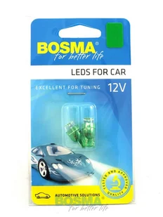 Żarówka LED 12V  T10 W5W ZIELONA 2SZT 3592 - Żarówki samochodowe - miniaturka - grafika 1