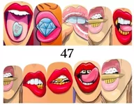 Ozdoby do paznokci - Naklejki wodne na paznokcie - nr 47 - miniaturka - grafika 1